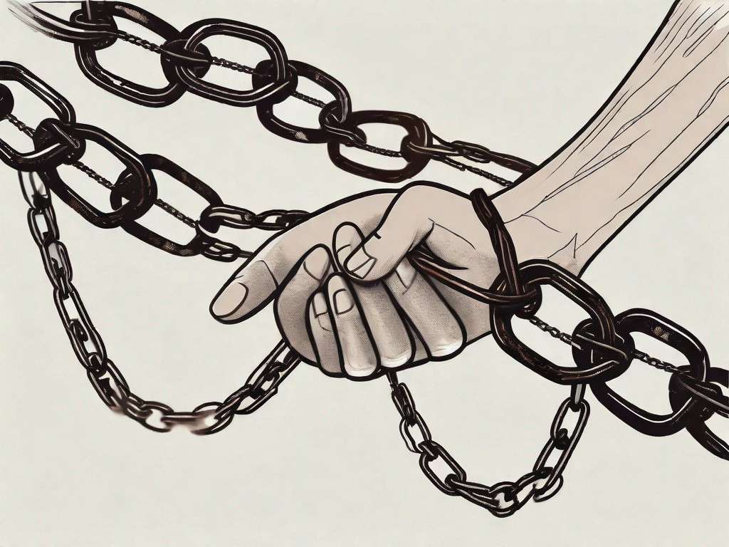 A broken chain being mended and strengthened