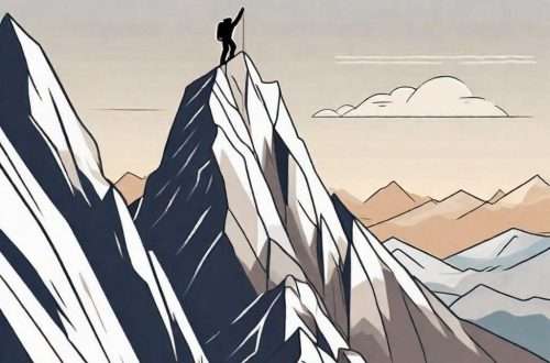 How Boosting Confidence Can Help Men Achieve Personal Goals 4 A mountain climber reaching the summit of a towering mountain