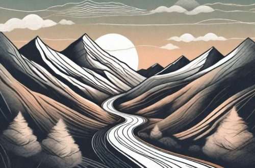 How Increasing Motivation Can Help Men Deal with Stress at Work 6 A winding road leading to a peaceful and serene mountain landscape