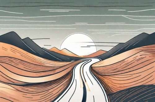 A winding road leading to a bright and promising horizon