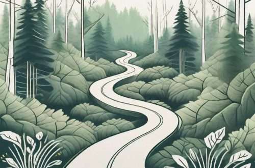 How Promoting a Positive Mindset Can Help Men Navigate Career Transitions 4 A winding path through a lush forest