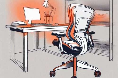 The Best Glutes Exercises at Work for Effective Calorie Burning 4 A desk chair with a vibrant