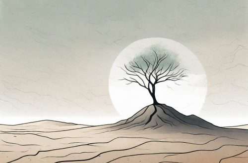 A lone tree in a barren landscape