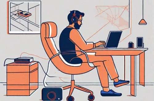 A person sitting at a desk with their feet comfortably resting on a footrest