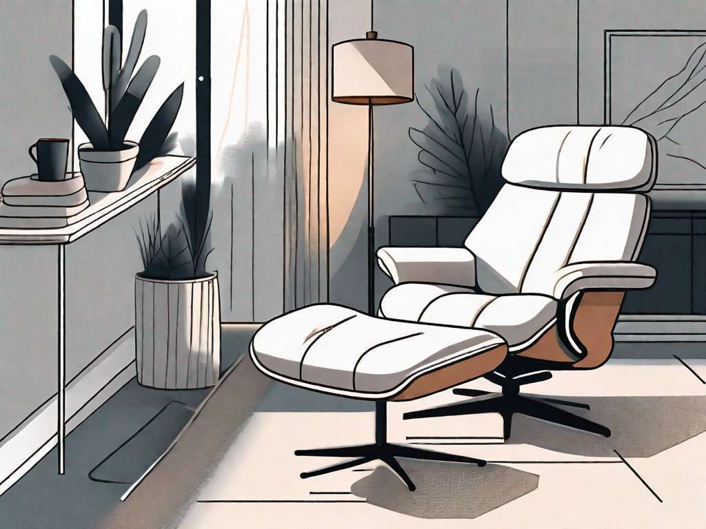 How Can a Footrest Improve Overall Comfort? 1 A cozy living room setup with a footrest positioned under a comfortable chair