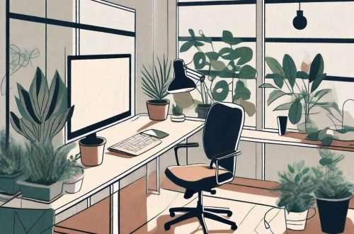 An adjustable desk lamp casting a focused beam of light on a clutter-free workspace