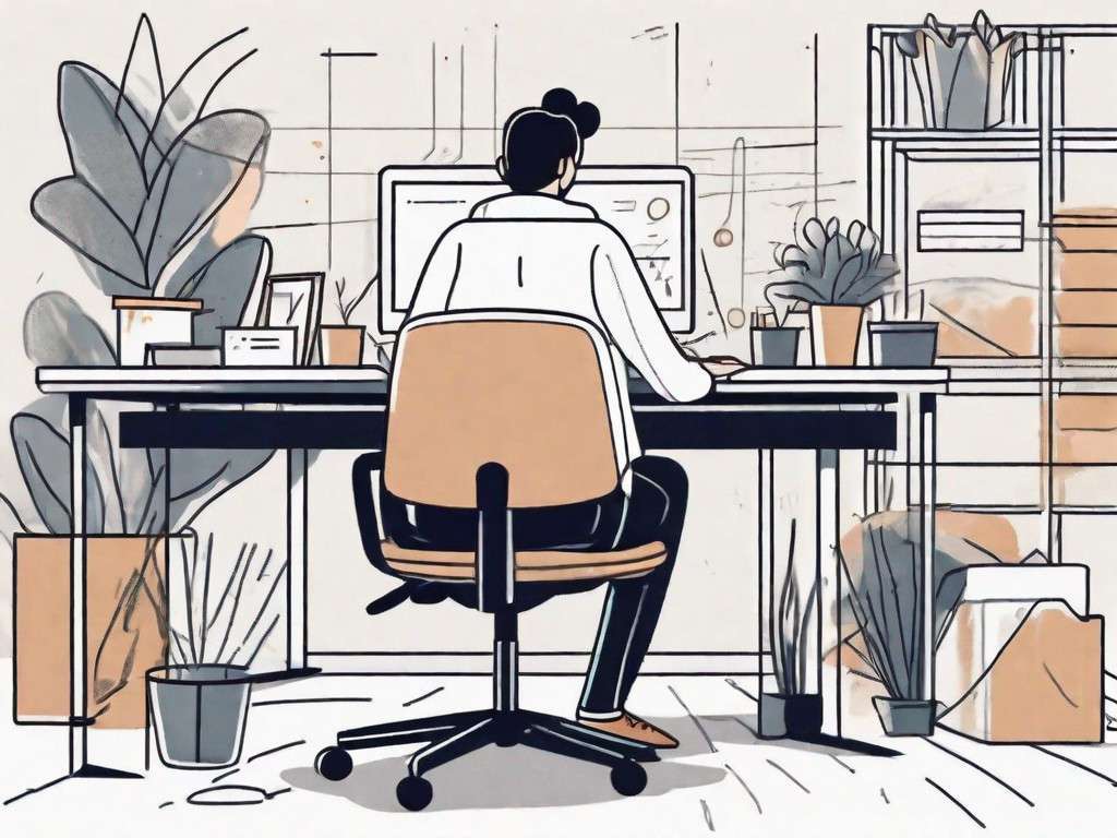 A person sitting at a desk with improved posture