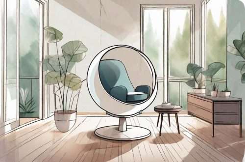 How Can an Exercise Ball Chair Improve Stress Reduction? 5 An exercise ball chair in a tranquil setting