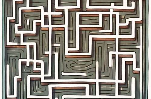 A maze with multiple paths and dead ends