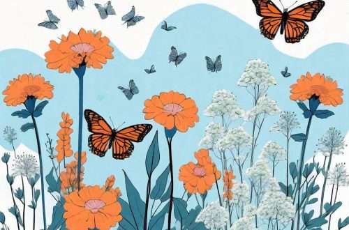 Does Valerian Root Help with Anxiety? 6 A serene and peaceful garden scene with blooming valerian root plants surrounded by butterflies and birds
