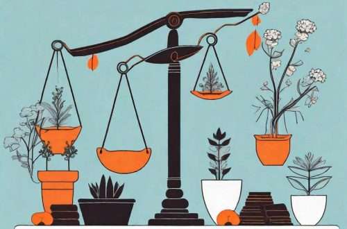 Does Valerian Root Help with Work-Life Balance? 4 A tranquil garden scene with a balance scale made of valerian roots