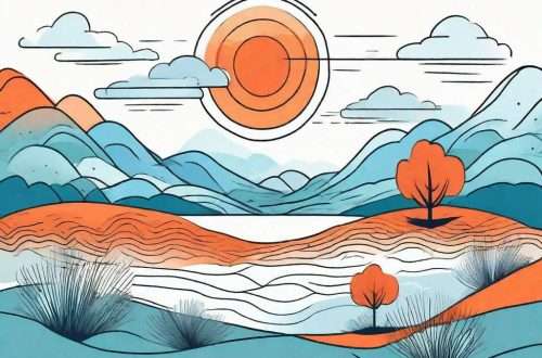 Does 5-HTP Help with Stress? 4 A calm and serene natural landscape with vibrant colors and a sense of tranquility