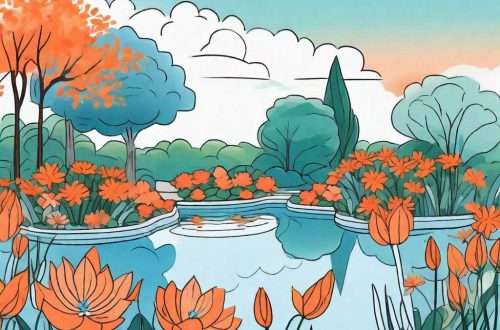A calm and serene garden scene