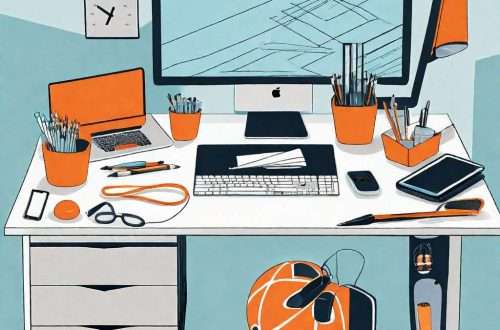An accountant's desk transformed into a dynamic workout station
