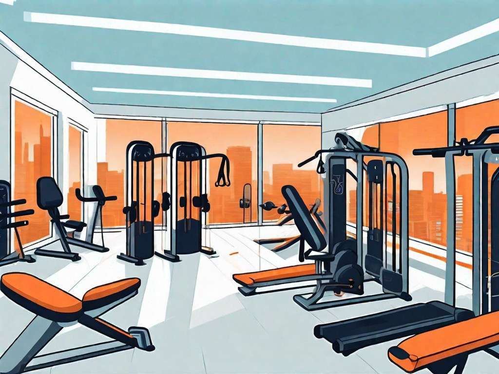 A gym or fitness facility with various equipment and amenities